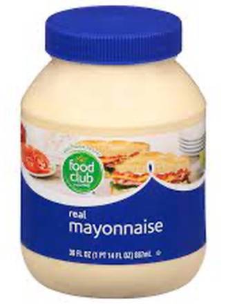 Food Club Real Mayonnaise 30 oz