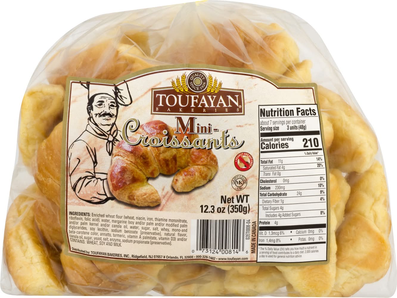 Toufayan Mini Croissants 12.3 oz