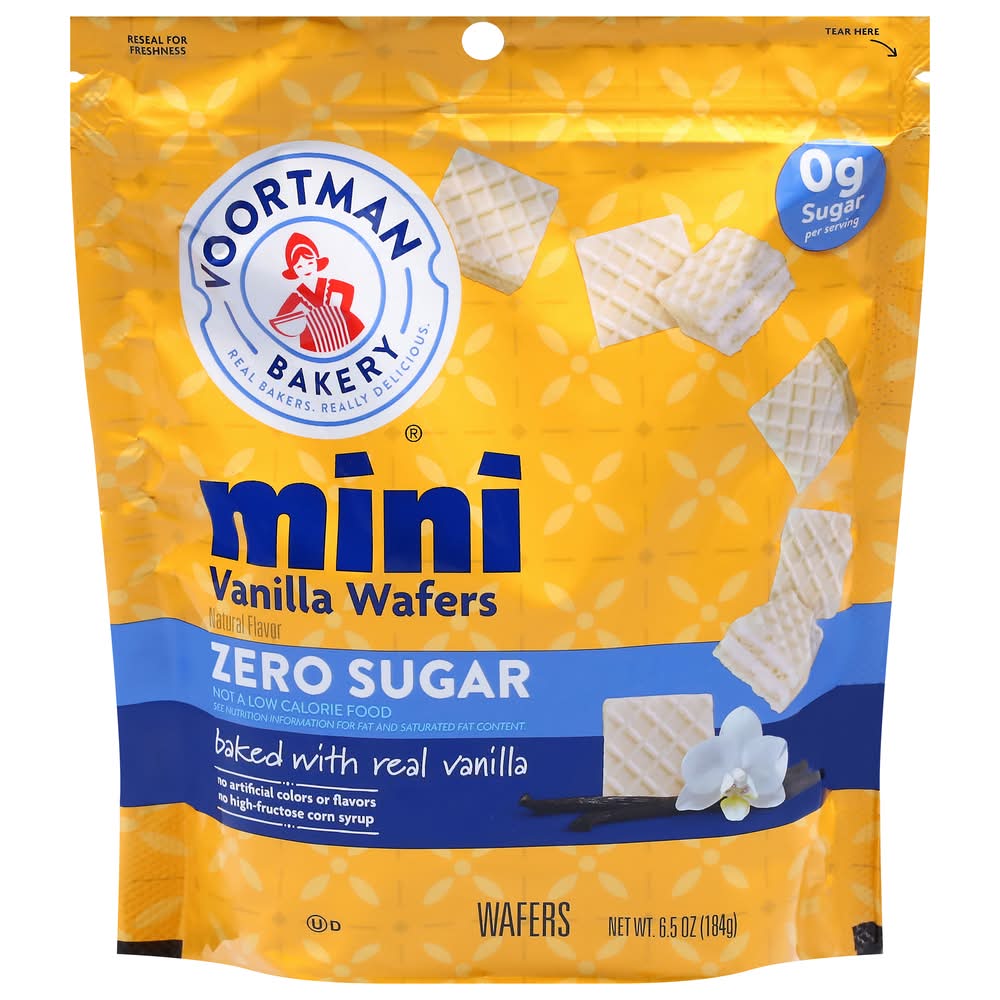 Voortman Bakery Vainilla Wafers Mini Sugar Free 6.5