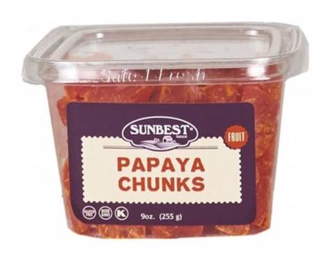 Sunbest Papaya Chunks 9 oz