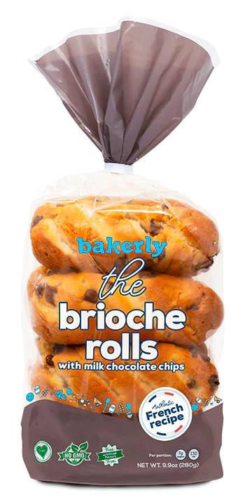 Bakerly Brioche Rolls with Chocolate Chips 9.9 oz