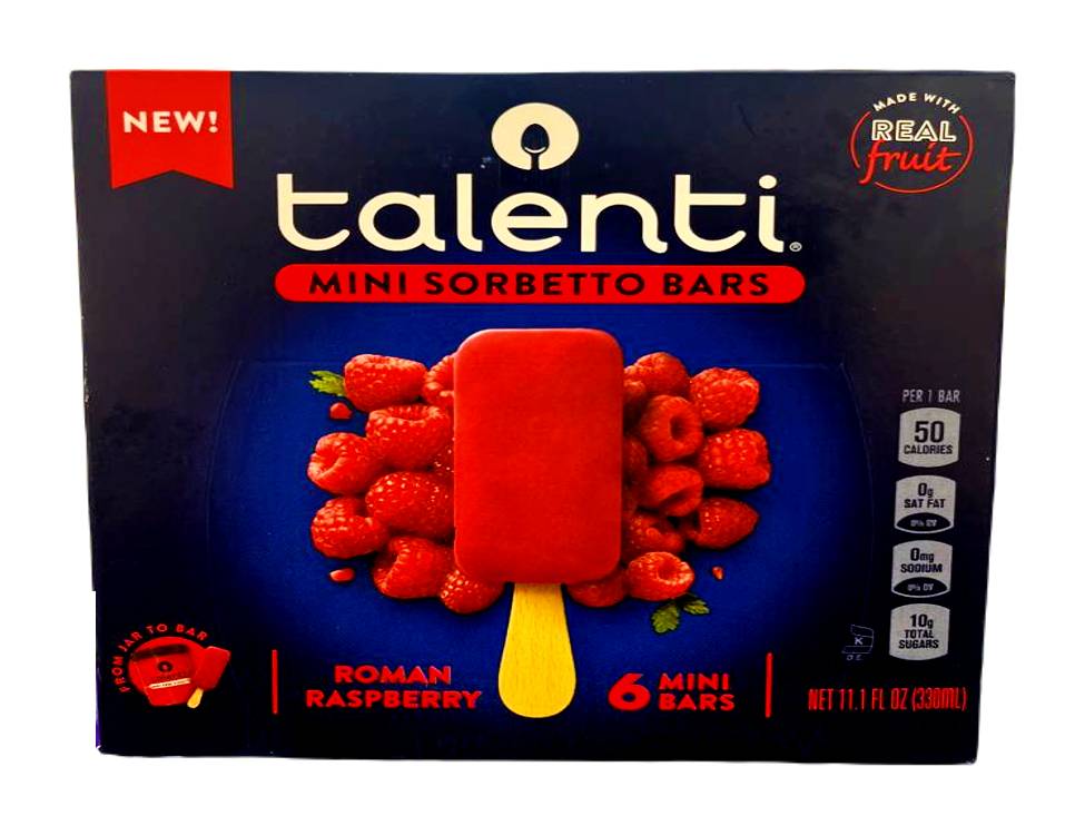 Talenti Mini Gelato Bars Roman Raspberry 6 ct