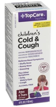 TopCare Children's Cough & Cold (Ages 6+) Grape Flavor 4 oz