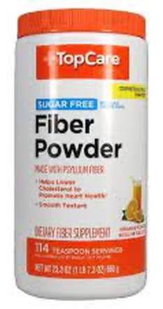 TopCare Health Sugar Free Fiber Powder Orange Flavor 23.3 oz