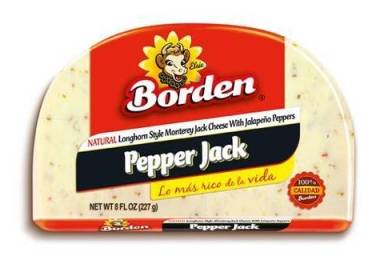 Borden Queso Pepper Jack Media Luna 8 oz