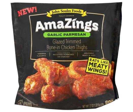 John Soules Foods Amazings Garlic Parmesan  Bone-In Chicken Thighs 22 oz