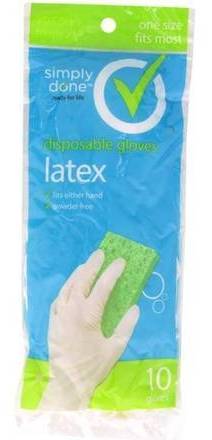 Simply Done Latex Disposable Gloves 10 ct