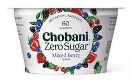 Chobani Zero Sugar Yogurt Mixed Berry 5.3 oz