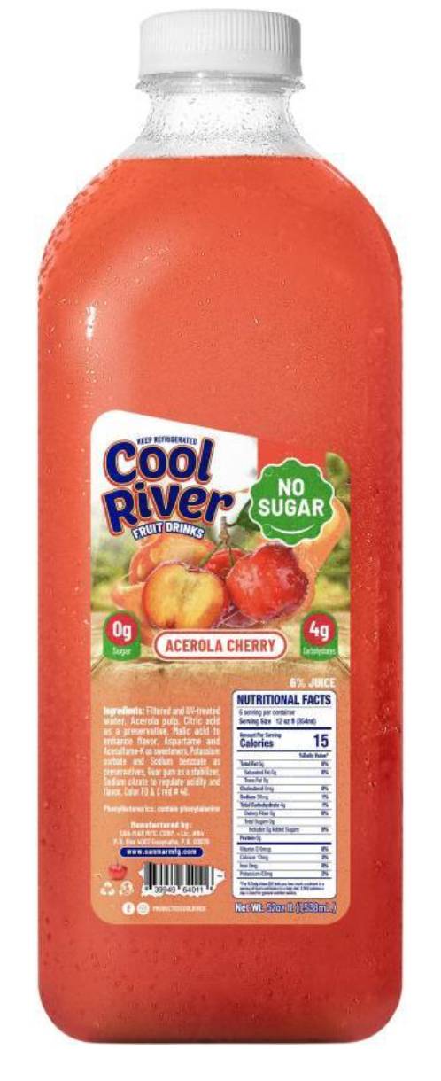 Cool River Bebida de Acerola Sin Azúcar Ańadida 52 oz