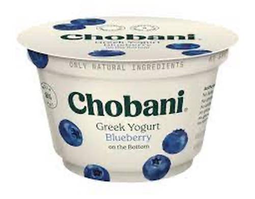 Chobani Greek Yogurt - Blueberry Fruit on the Bottom 5.3 oz