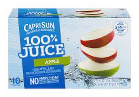 Capri Sun 100% Juice Apple 10-6 oz