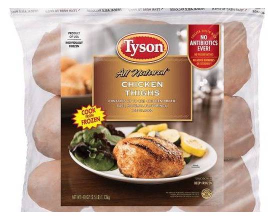 Tyson All Natural Bone-In Chicken Thighs 2.5 lbs