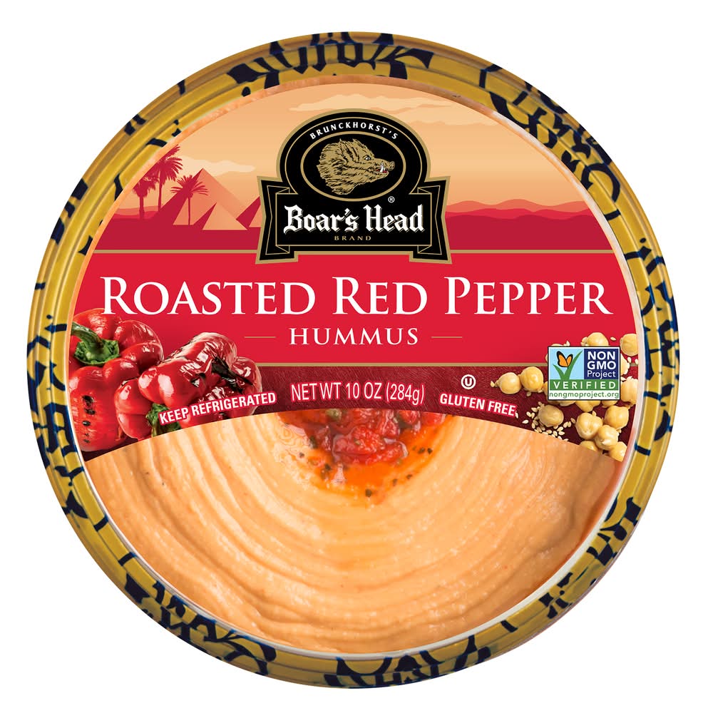 Boar's Head All Natural Hummus Roasted Red Pepper 10 oz