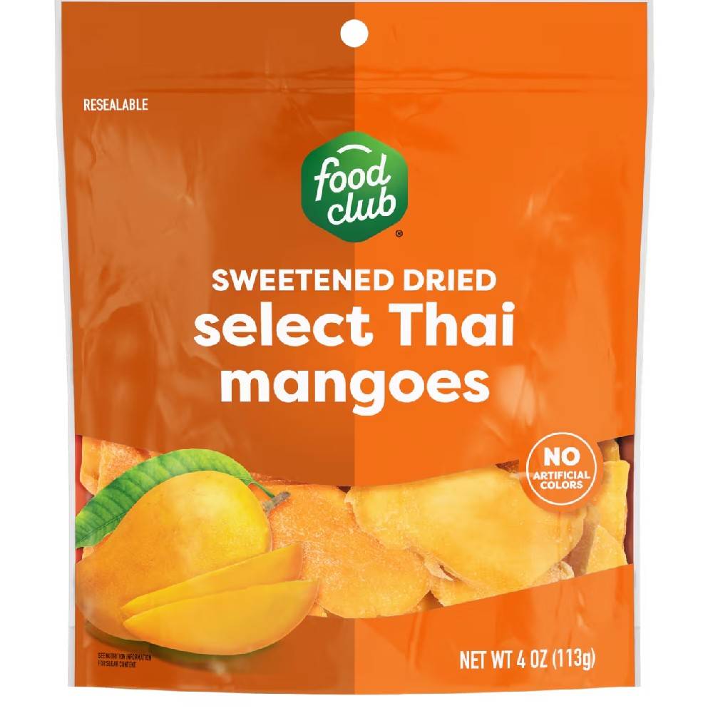 Food Club Dried Sweetened Select Thai Mangoes 4 oz