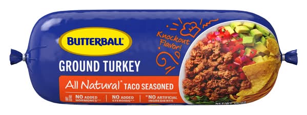 Butterball All Natural Taco Seasoned Frozen Ground Turkey 16 oz