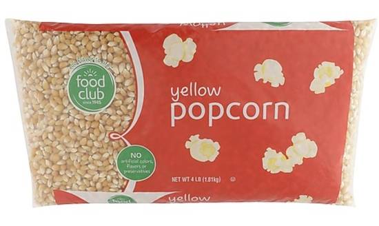 Food Club Yellow Popcorn 64 oz