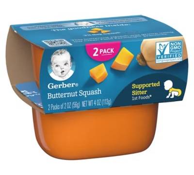 Gerber Butternut Squash for Supported Sitter 2-2 oz