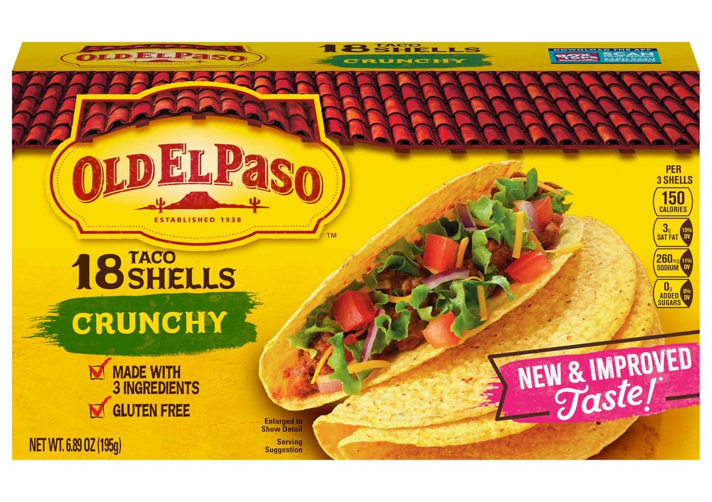 Old El Paso Crunchy Taco Shells 18 ct