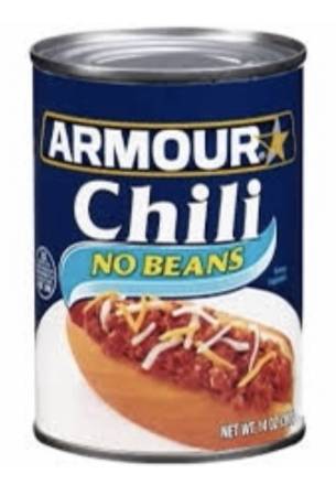 Armour Chili with No Beans 14 oz