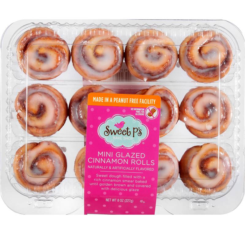 Sweet P's Mini Glazed Cinnamon Rolls 8 oz