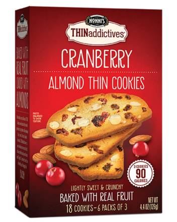 THINAddictives Cranberry Almond Cookies 4.4 oz