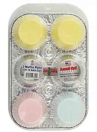 Handi-Foil 3 Muffin Pans with 18 Bake Cups