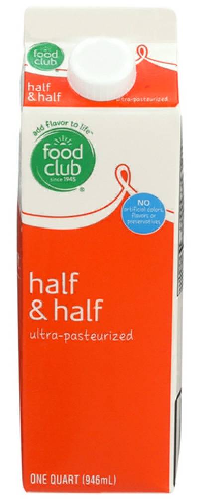 Food Club Half & Half 32 oz