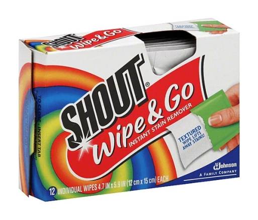 Shout Wipe & Go Instant Stain Remover 12 ct