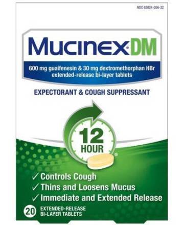 Mucinex Expectorant & Cough Suppressant  20 ct