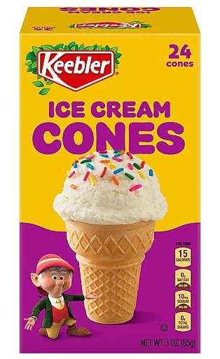 Keebler Ice Cream Cones 3 oz