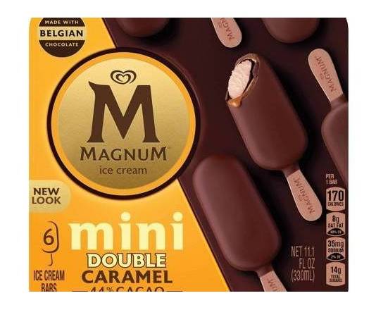 Magnum Mini Double Caramel 44% Caco Ice Cream Bars 11.1 oz