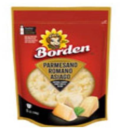Borden Parmesan Romano Asiago Shaved