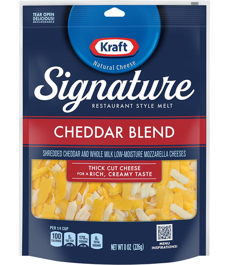 Kraft Signature Shredded Cheddar Blend Cheese 8 oz