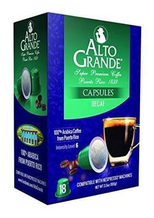 Alto Grande Capsules Decaf 18 ct