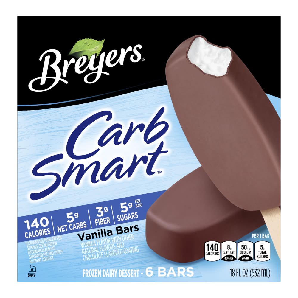Breyer’s Carb Smart Vanilla Bars 6 ct