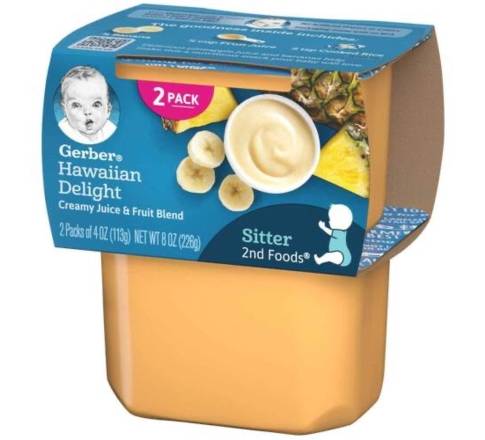 Gerber Hawaiian Delight Creamy Juice and Fruit Blend for Sitter 2-4 oz