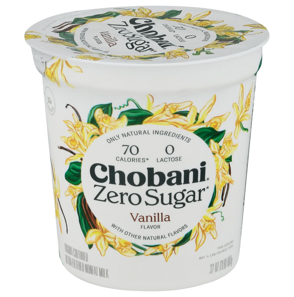 Chobani Zero Sugar Yogurt Vanilla 32 oz