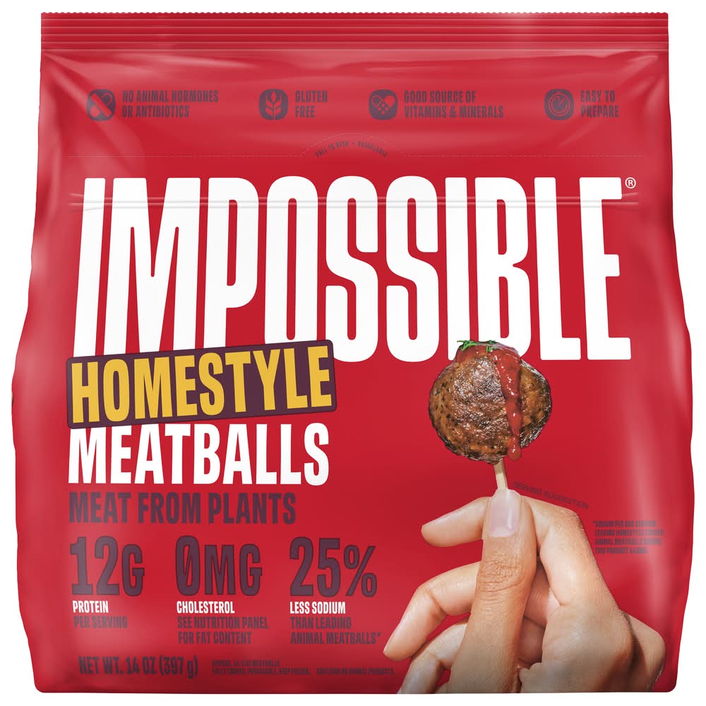 Impossible Foods Homestyle Meatballs Made from Plants 14 oz