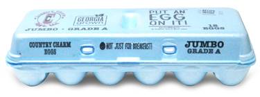 Country Charm Jumbo White Eggs 12 ct 