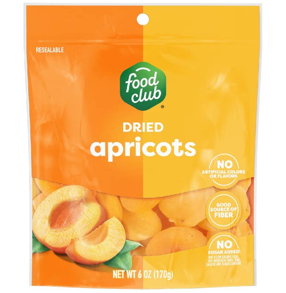 Food Club Dried Apricots 6 oz