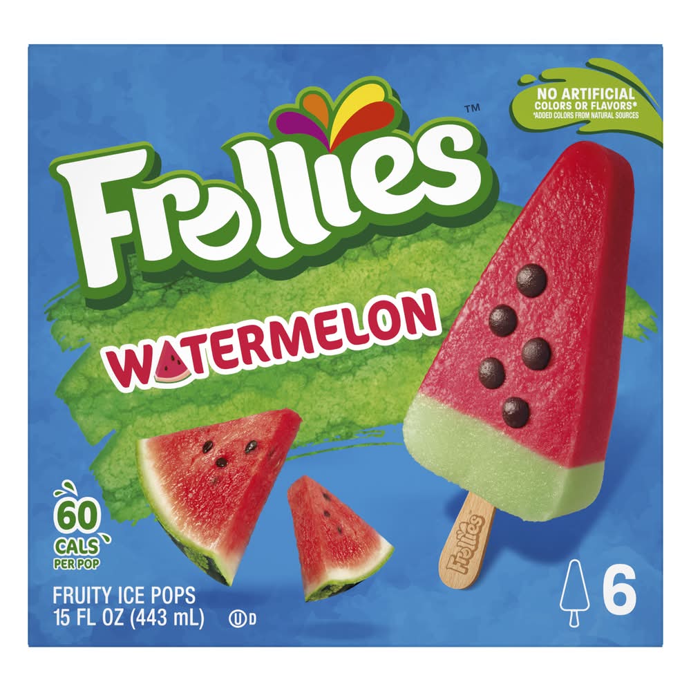 Frollies Watermelon Popsicles 6 ct