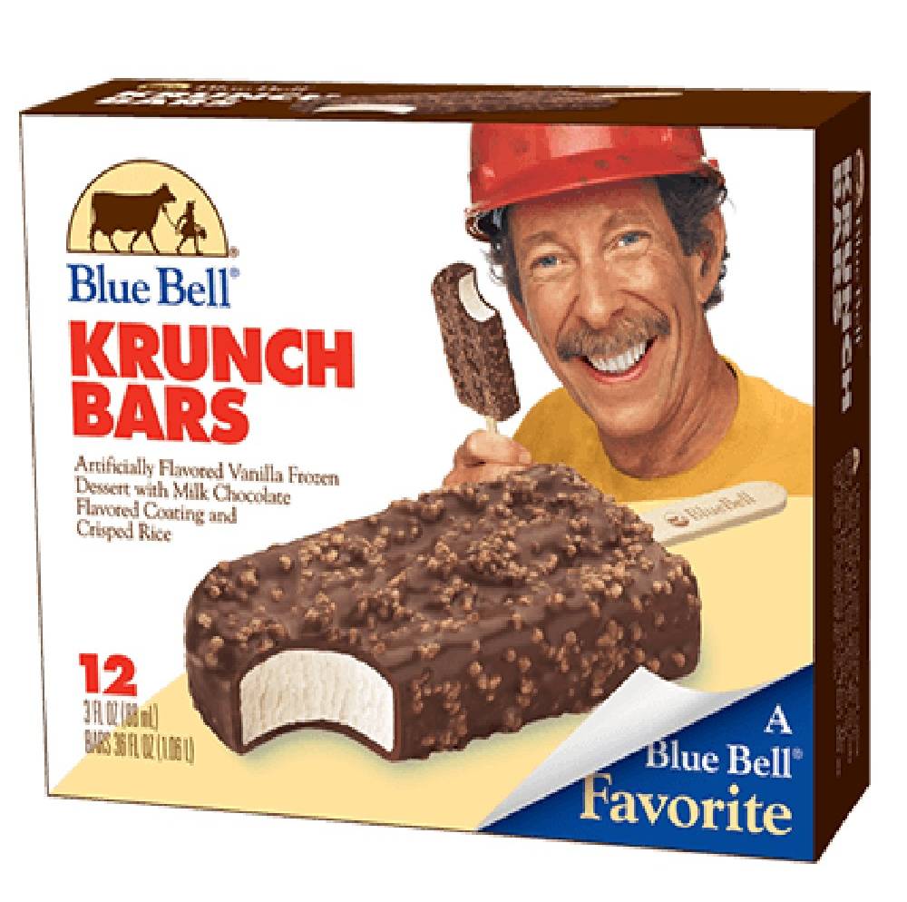 Blue Bell Ice Cream Crunch Bars 12 ct