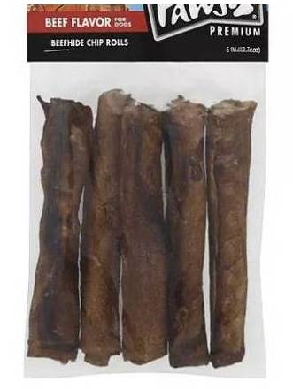 Paws Beefhide Chip Rolls with Beef Flavor