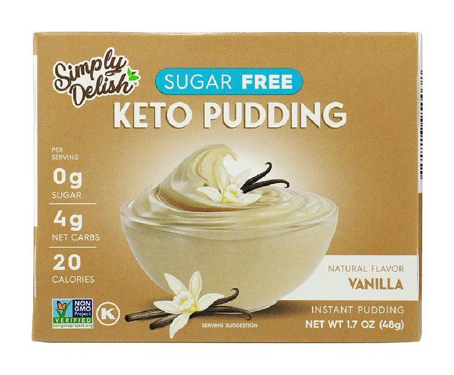 Simply Delish Vanilla Keto Instant Pudding Sugar Free 1.7 oz