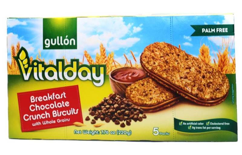 Gullón Vital Day Breakfast Chocolate Crunch Biscuits 7.76 oz