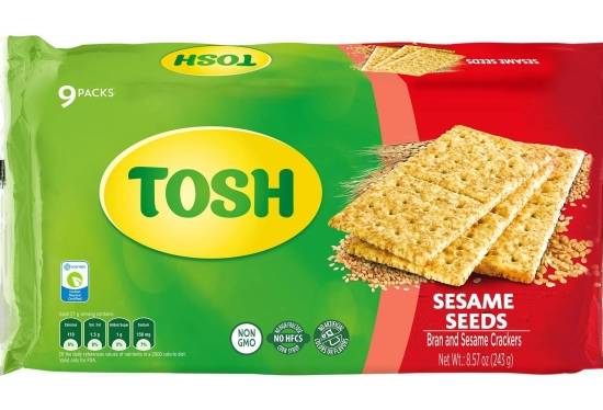 Tosh Bran & Sesame Crackers 8.57 oz