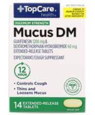 TopCare Health Maximum Strength Mucus DM 14 extended release tablets