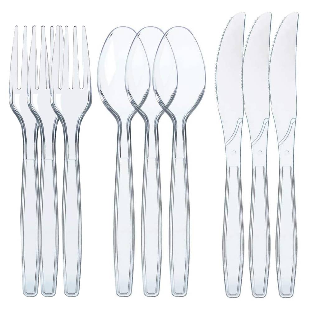 Every Dinner Heavy Duty Clear Assorted Cutlery 300 ct
