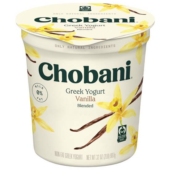 Chobani Vanilla Blended Non-Fat Greek Yogurt 32 oz