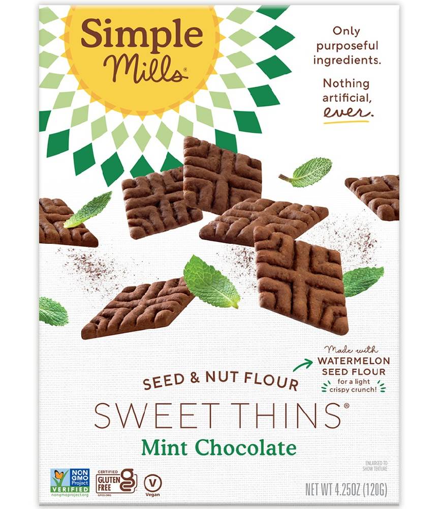 Simple Mills Mint Chocolate Seed & Nut Flour Sweet Thins 4.25 oz